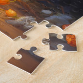 Rust Tabby kitten vogel in ronde nest Legpuzzel (Zijkant)