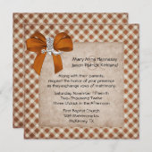 Rust & Tan Rustic - Western thema Weddenschap Kaart (Voorkant / Achterkant)