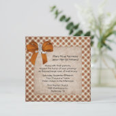 Rust & Tan Rustic - Western thema Weddenschap Kaart (Staand voorkant)