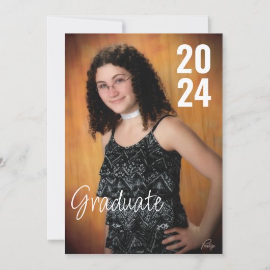 Rust Tassel Afstudeerfeest Uitnodiging (Achterkant)