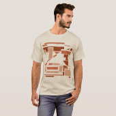 Rust Terracotta Beige Southwest Art Design T-shirt (Voorkant volledig)