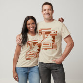 Rust Terracotta Beige Southwest Art Design T-shirt (Unisex)