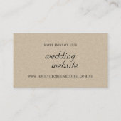 RUST TERRACOTTA BROWN BOHO FLORAL WEDDING WEBSITE VISITEKAARTJE (Achterkant)