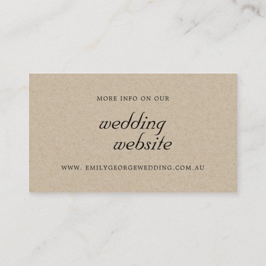 RUST TERRACOTTA BROWN BOHO FLORAL WEDDING WEBSITE VISITEKAARTJE (Achterkant)