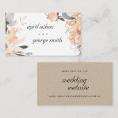 RUST TERRACOTTA BROWN BOHO FLORAL WEDDING WEBSITE VISITEKAARTJE (Voorkant / Achterkant)