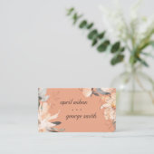 RUST TERRACOTTA BROWN BOHO FLORAL WEDDING WEBSITE VISITEKAARTJE (Staand voorkant)