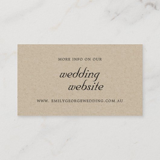 RUST TERRACOTTA BROWN BOHO FLORAL WEDDING WEBSITE VISITEKAARTJE (Achterkant)