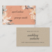 RUST TERRACOTTA BROWN BOHO FLORAL WEDDING WEBSITE VISITEKAARTJE (Voorkant / Achterkant)