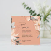 RUST TERRACOTTA BROWN FLORAL BABY SHOWER INVITE BEDANKKAART (Staand voorkant)