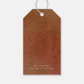 Rust Terracotta Floral Pampas Grass Dank u Cadeaulabel (Achterkant)