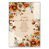 Rust Terracotta Flowers Burnt Oranje Fall Wedding Kaart (Voorkant)