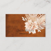 Rust Terracotta Flowers en Pampas Grass Visitekaartje (Voorkant)