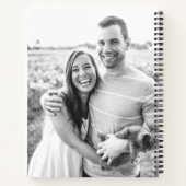 Rust Terracotta Minimalistische foto bruiloft Notitieboek (Achterkant)