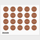 Rust terracotta minimalistische typografie Eenvoud Ronde Sticker (Vel)