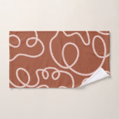 Rust Terracotta Moderne Minimale Lijn Borstel Slag Bad Handdoek (Handdoek)