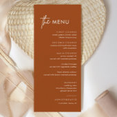 Rust Terracotta Wedding Dinner Menu