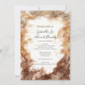 Rust Tones Abstracte Waterverf Wedding Kaart (Voorkant)