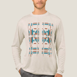 Rust Turquoise Southwest Art ziet er grote Tegel u Tri-Blend Shirt