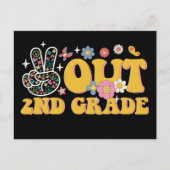 Rust uit 2e klas Groovy Laatste dag van de school Briefkaart (Voorkant)