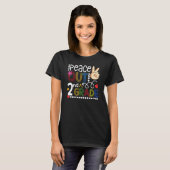 Rust uit 2e klas klas van 2023 leraar student t-shirt (Voorkant volledig)