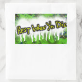 Rust uit als je sticker sterft (Tas)