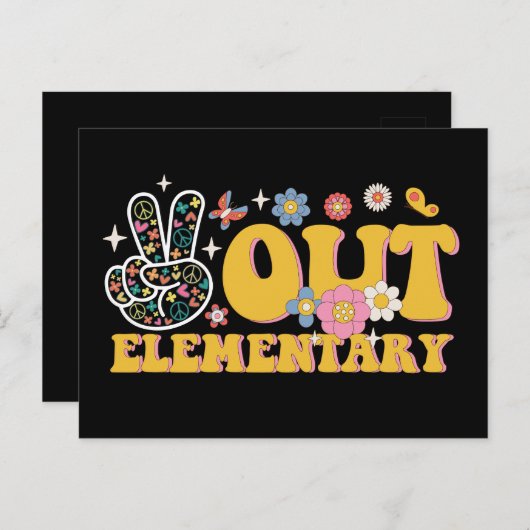 Rust uit Elementary Groovy Laatste dag van de scho Briefkaart (Voorkant / Achterkant)