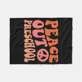 Rust uit kleuterschool Grappige retro Laatste dag Fleece Deken (Voorkant (Horizontaal))