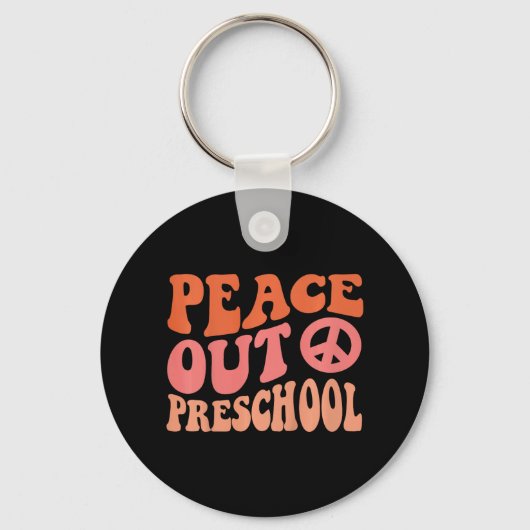 Rust uit kleuterschool Grappige retro Laatste dag Sleutelhanger (Voorkant)