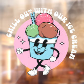 Rust uit met ons ijs raamsticker (Vel 2)