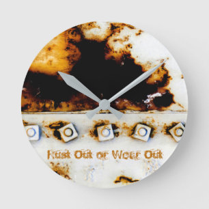 Rust uit of Draag uit Rust Art - Koel uniek Ronde Klok