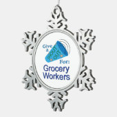 Rust uit voor de kerkarbeiders tin sneeuwvlok ornament (Rechts)