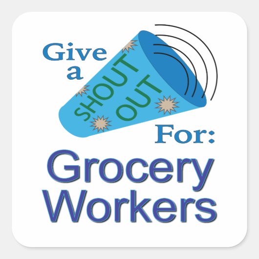 Rust uit voor de kerkarbeiders vierkante sticker (Voorkant)