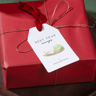 Rust Uw Vleugels Gepersonaliseerde Kankerondersteu Cadeaulabel