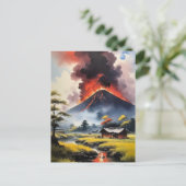 Rust verbrijzeld door vulkanische woede briefkaart (Staand voorkant)