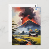 Rust verbrijzeld door vulkanische woede briefkaart (Voorkant / Achterkant)