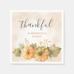 Rust verliest pomkin Thankful Family Thanksgiving Servet