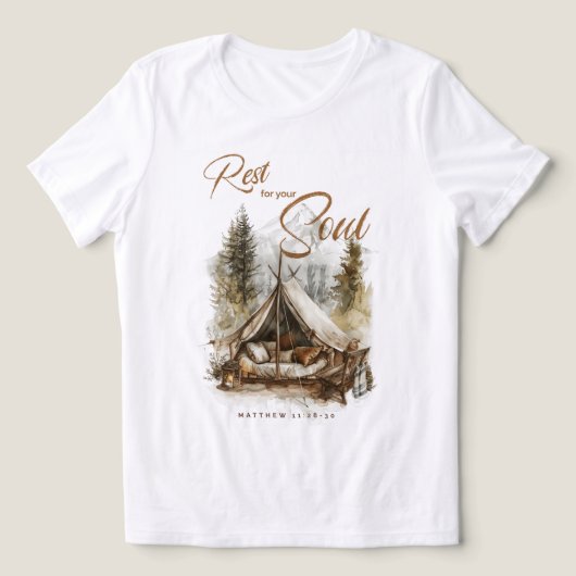 Rust voor je ziel Christelijk Boho Women's Shirt (Design voorkant)