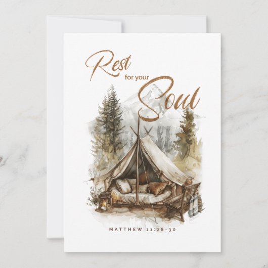 Rust voor je ziel Christelijke Boho Blank Kaart (Voorkant)