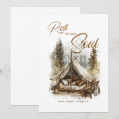 Rust voor je ziel Christelijke Boho Blank Kaart (Voorkant / Achterkant)