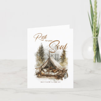 Rust voor je ziel Christelijke Boho Blank Kaart