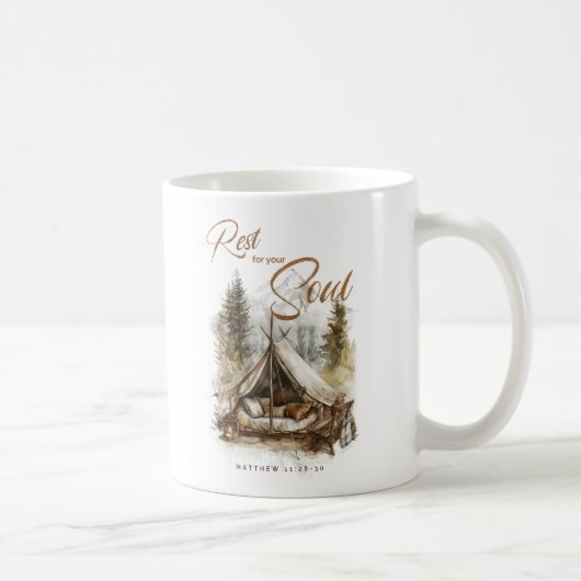 Rust voor je ziel Christelijke Boho Coffee Mok (Rechts)