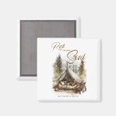 Rust voor je ziel Christelijke boho magneet (Voorkant / Achterkant)