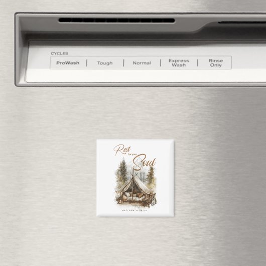 Rust voor je ziel Christelijke boho magneet (Insitu (Vaatwasser))