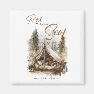 Rust voor je ziel Christelijke boho magneet