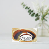 Rust Waterverf Abstracte Penseelkunst Manager Visitekaartje (Staand voorkant)