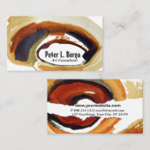 Rust Waterverf Abstracte Penseelkunst Manager Visitekaartje (Voorkant / Achterkant)