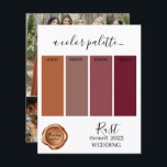 Rust Wedding Color Palette Card 2023<br><div class="desc">Rust Wedding Color Palette Card 2023</div>