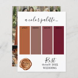Rust Wedding Color Palette Card 2023
