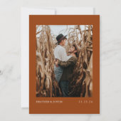 Rust Wedding Photo Save the Dates Save the Date (Achterkant)