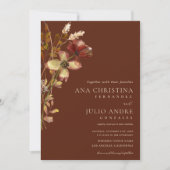 Rust Wildflower Herfst herfst foto website bruilof Kaart (Voorkant)